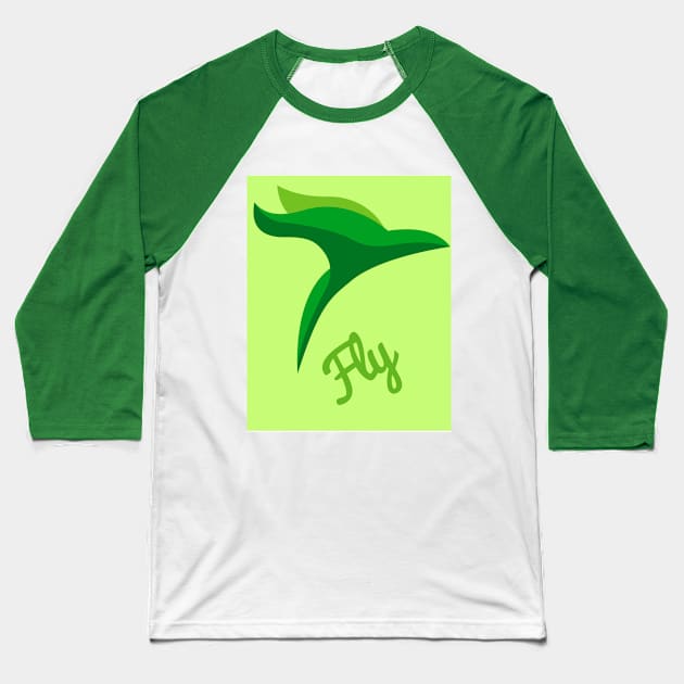 green bird logo Baseball T-Shirt by abdoabdo